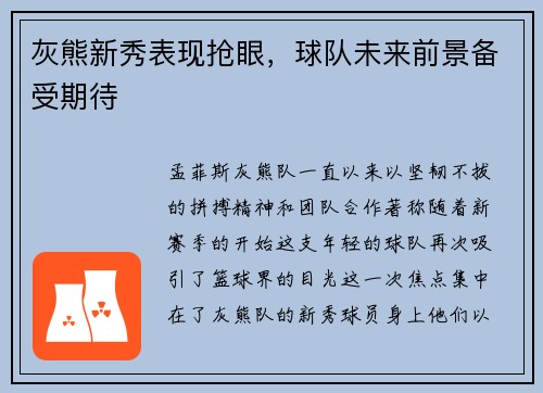 灰熊新秀表现抢眼，球队未来前景备受期待